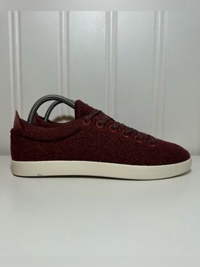 allbirds wp Burgundy Wool piper with White Sole